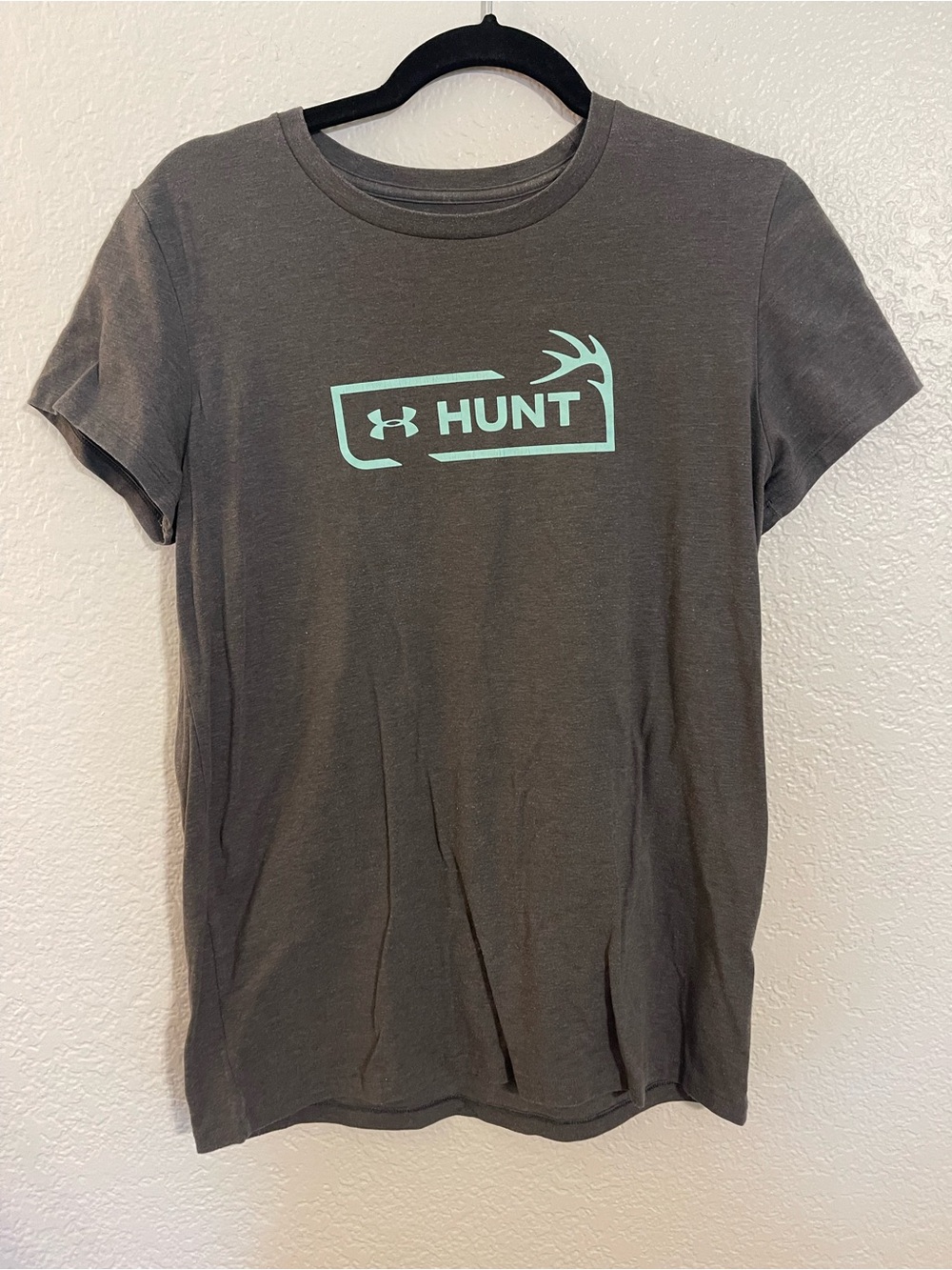 Under Armour Gray Tee with Mint Graphic